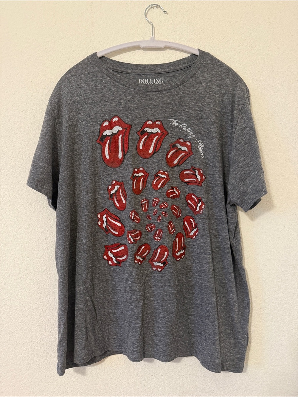 Lucky brand size extra large grey Rolling Stones short sleeve graphic t-shirt